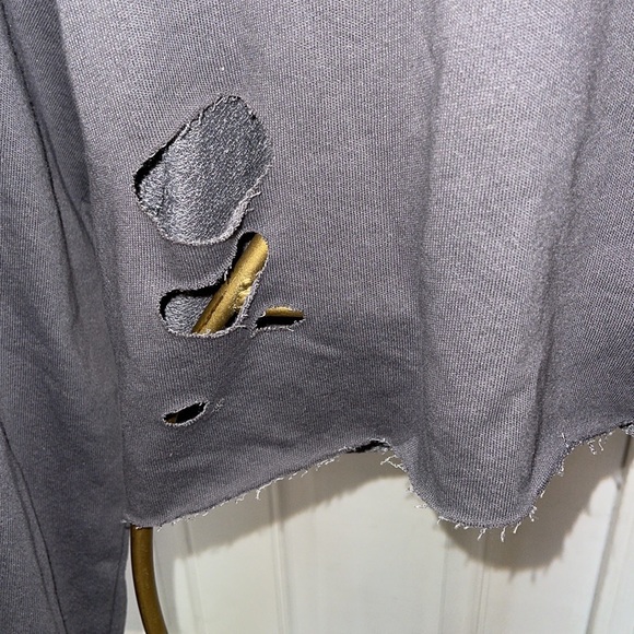 ROCK ROSE Ripped crop sweatshirt - Picture 5 of 5